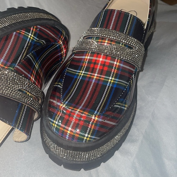 Jessica Simpson Plaid Loafers size 10M - Picture 5 of 5